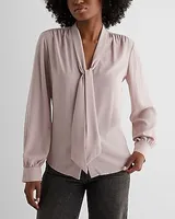 Tie Neck Slim Portofino Shirt Women's