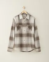 Upwest Ecohemp Flannel Button Down Shirt Gray Men's L