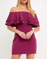 Endless Rose Ruffle Off The Shoulder Mini Dress Women's