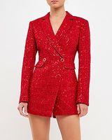 Cocktail & Party Endless Rose Premium Tweed Blazer Romper Women