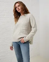 Upwest Comfy Crewn Neck Pocket Relaxed Sweater Women's