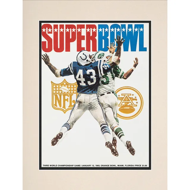 1969 Jets vs. Colts 10.5 x 14 Matted Super Bowl III Program