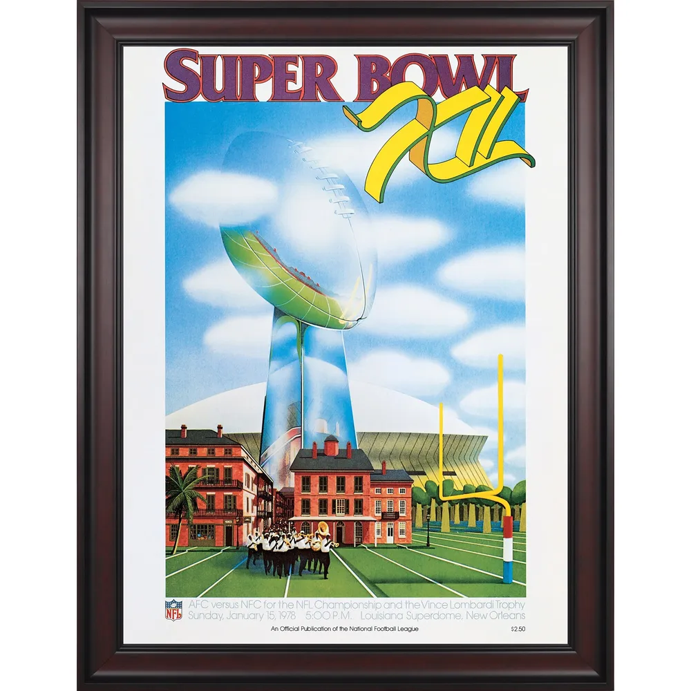 1999 Broncos vs Falcons Framed 36 x 48 Canvas Super Bowl