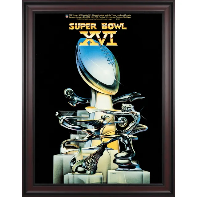 1969 Jets vs Colts Framed 36 x 48 Canvas Super Bowl III Program