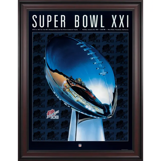 Fanatics Authentic 1999 Broncos vs. Falcons Framed 36 x 48 Canvas Super Bowl XXXIII Program