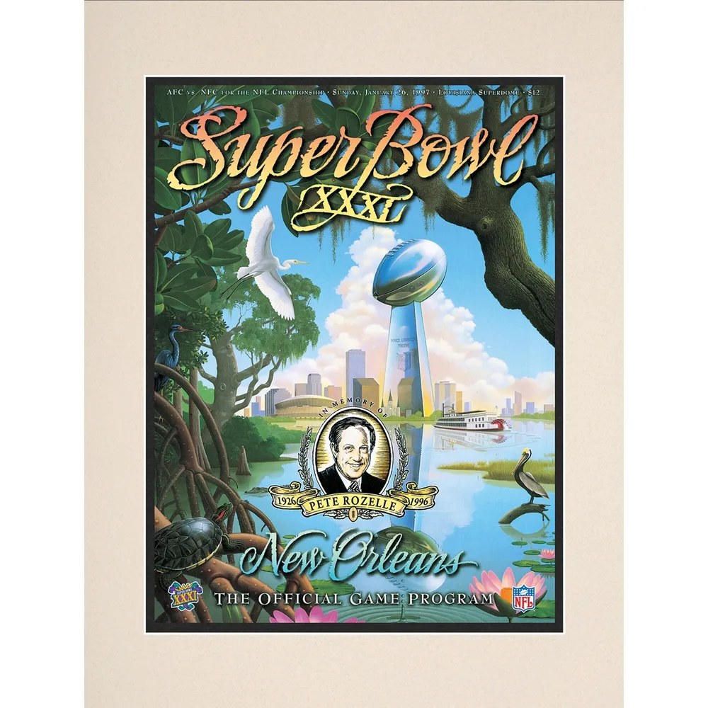 Lids Fanatics Authentic 1998 Broncos vs. Packers Framed 36 x 48 Canvas Super  Bowl XXXII Program