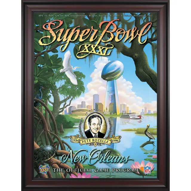 Lids Fanatics Authentic 1998 Broncos vs. Packers Framed 36 x 48 Canvas Super  Bowl XXXII Program