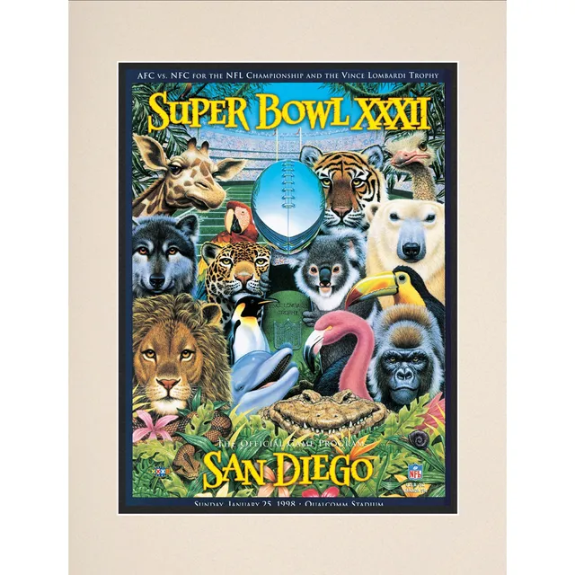 1987 Giants Vs Broncos 10.5 x 14 Matted Super Bowl XXI Program