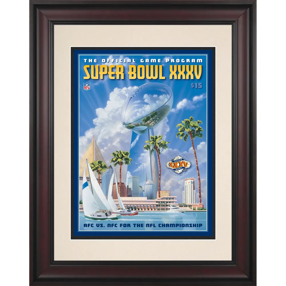 1985 49ers vs Dolphins Framed 10.5 x 14 Super Bowl XIX Program