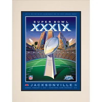 1986 Bears vs Patriots 10.5 x 14 Matted Super Bowl XX Program