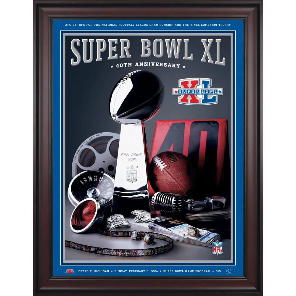 Lids Fanatics Authentic 2006 Steelers vs. Seahawks Framed 36 x 48