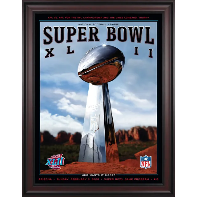 1991 Giants vs Bills 36 x 48 Framed Canvas Super Bowl XXV Program 