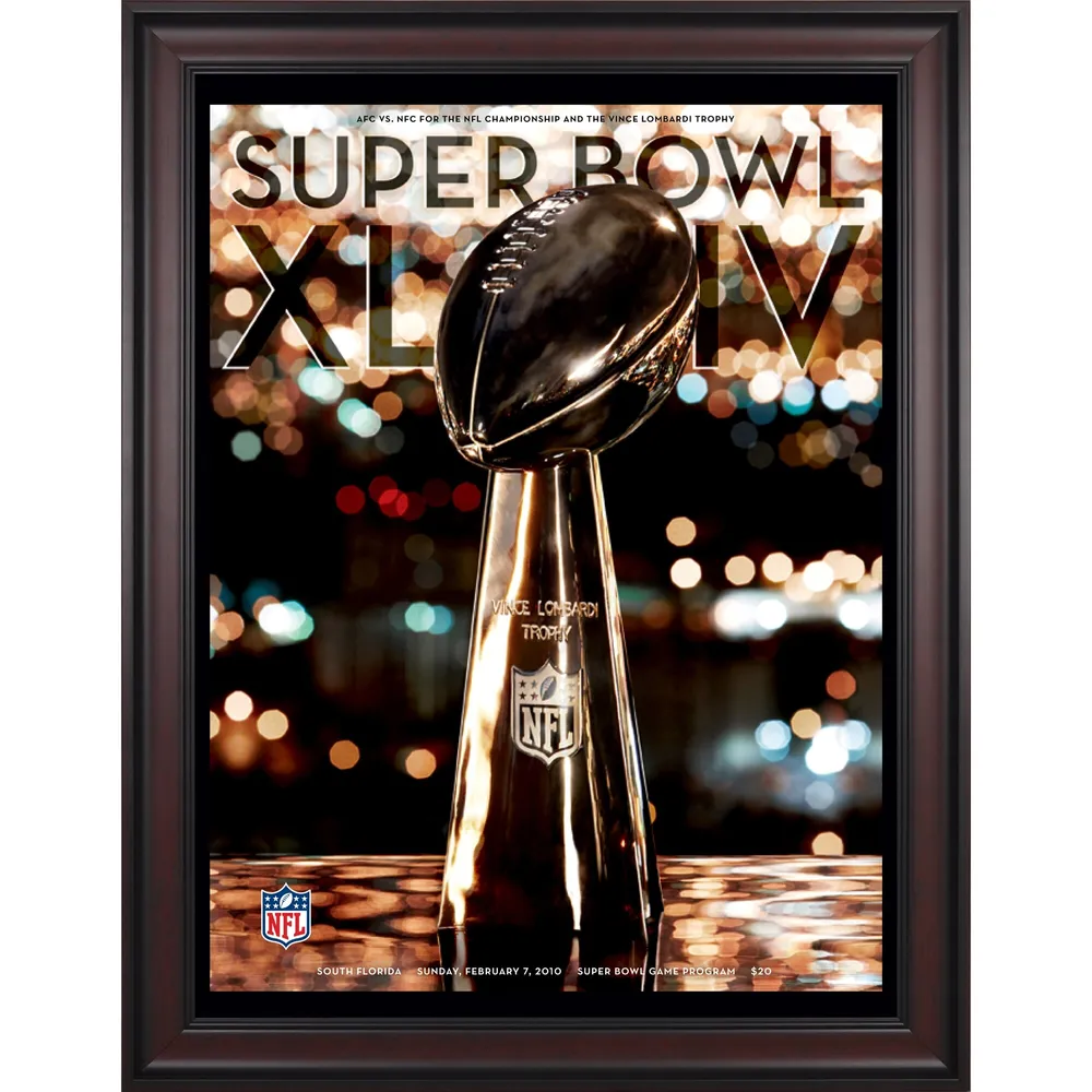 Lids Fanatics Authentic 2010 Saints vs. Colts Framed 36' x 48' Canvas Super  Bowl XLIV Program