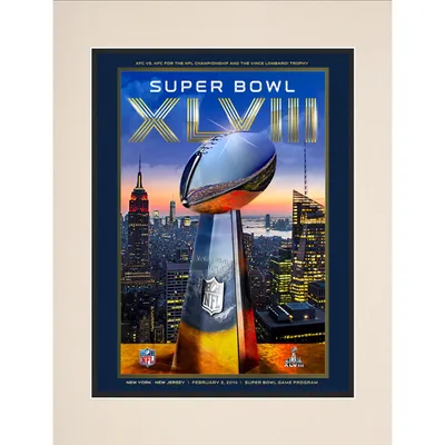 New York Giants vs. Denver Broncos Super Bowl XXI 10.5 x 13 Sublimated  Plaque