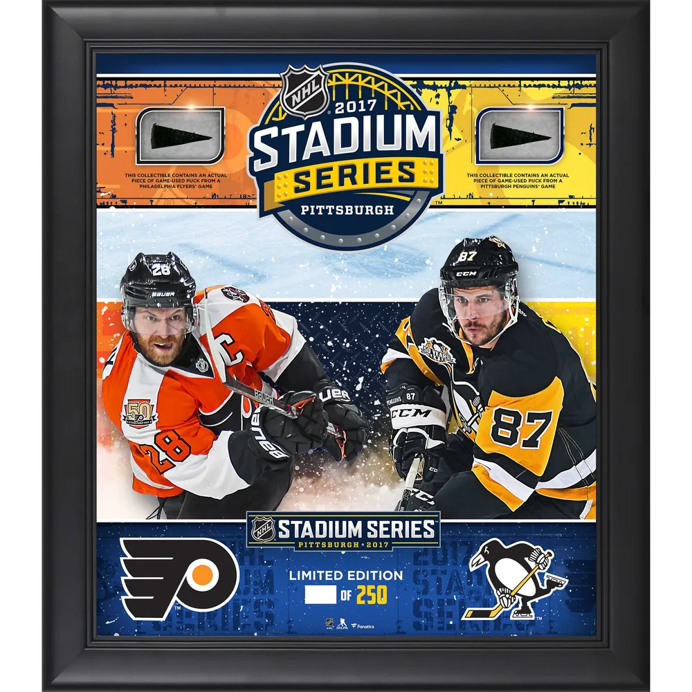 Fanatics Authentic 2017 NHL Winter Classic Chicago Blackhawks vs. St. Louis Blues Framed 15 x 17 Match-Up Collage with Pieces of Game-Used Puck 