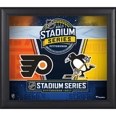 Fanatics Authentic 2017 NHL Winter Classic Chicago Blackhawks vs. St. Louis Blues Framed 15 x 17 Match-Up Collage with Pieces of Game-Used Puck 