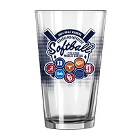 Série mondiale universitaire de softball féminin NCAA 2024 16oz. Verre à pinte