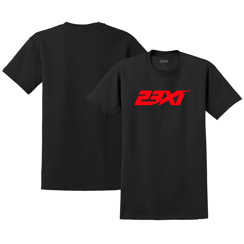 Men's  Black 23XI Racing Logo Tri-Blend T-Shirt