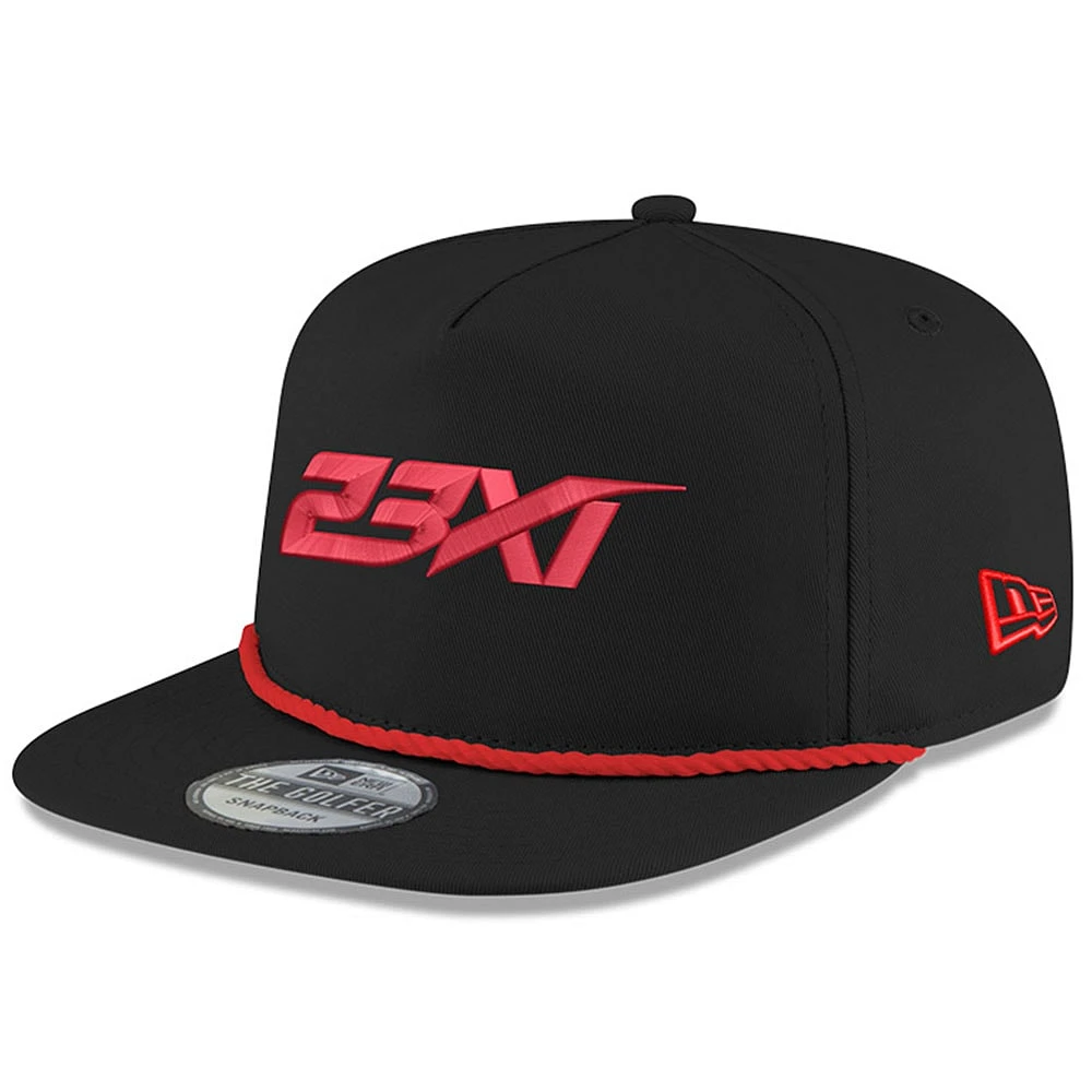 Casquette Snapback de golfeur New Era 23XI Racing New Logo noire pour hommes