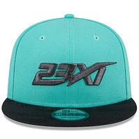 Casquette Snapback 23XI Racing 9FIFTY New Era pour hommes, menthe/noir