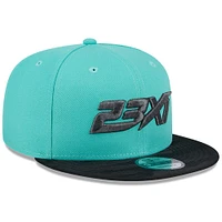 Casquette Snapback 23XI Racing 9FIFTY New Era pour hommes, menthe/noir