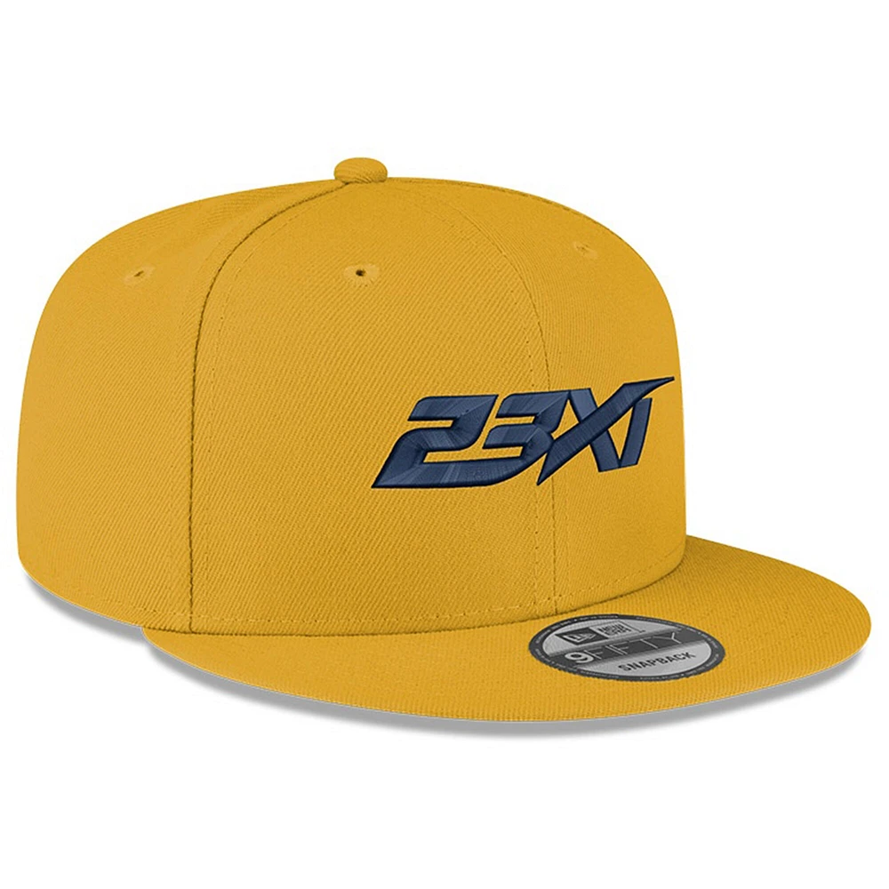 Casquette snapback jaune New Era 23XI Racing 9FIFTY pour homme
