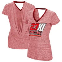 T-shirt femme Touch Heather Red 23XI Racing Halftime Back Wrap