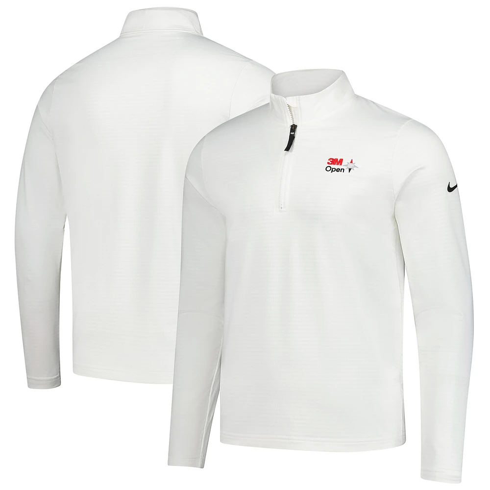 Pull Nike 3M Open Performance Victory à demi-zip pour homme blanc