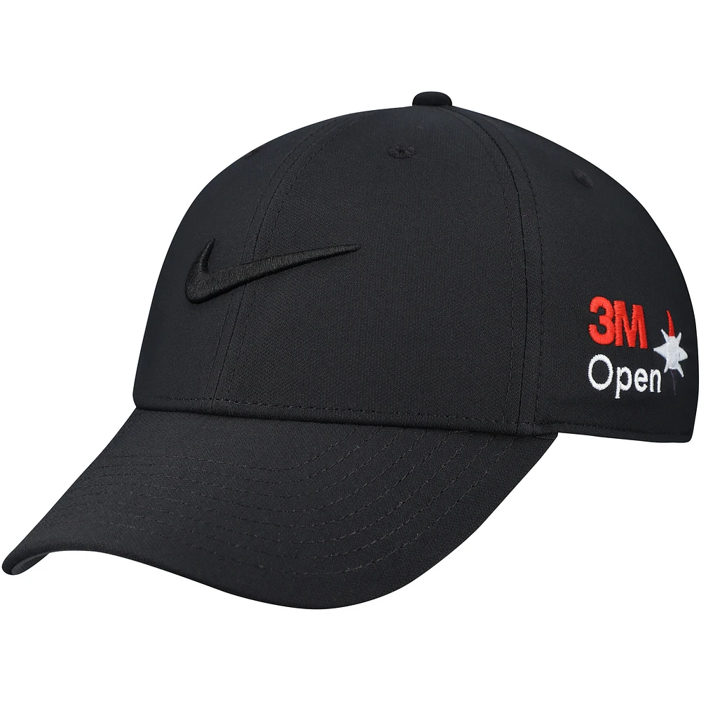 Unisex Nike  Black 3M Open Swoosh Club Performance Adjustable Hat