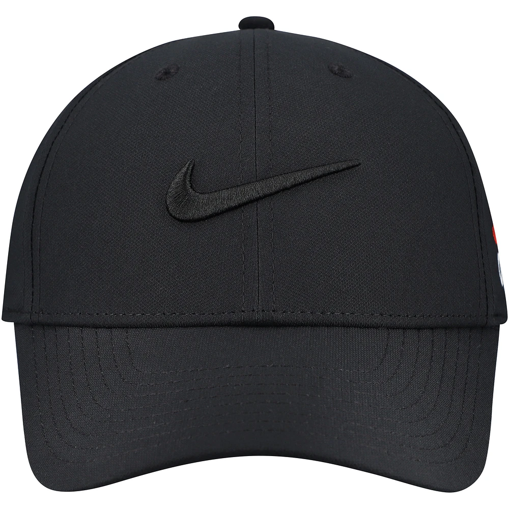 Unisex Nike  Black 3M Open Swoosh Club Performance Adjustable Hat