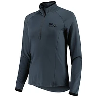 Women's Under Armour Gray 3M Open T2 Green Half-Zip Raglan Top