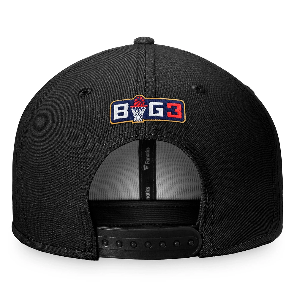 Casquette Snapback Fanatics Black 3's Company Core pour hommes