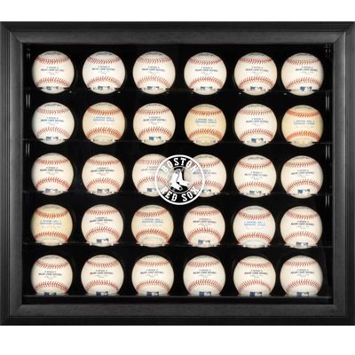 Boston Red Sox Fanatics Authentic Logo Mahogany Framed 30-Ball Display Case