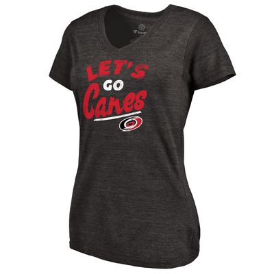 Carolina Hurricanes Women's Hometown Collection Let's Go Tri-Blend V-Neck T-Shirt