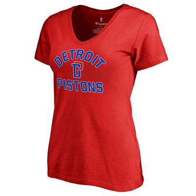 Detroit Pistons Fanatics Branded Women's Plus Overtime V-Neck T-Shirt - Royal