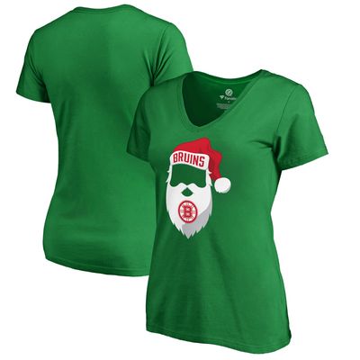 Boston Bruins Fanatics Branded Women's Jolly Slim Fit V-Neck T-Shirt
