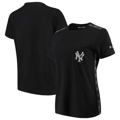 New York Yankees DKNY Sport Women's The Donna Sporty Tri-Blend T-Shirt - Black
