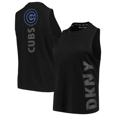Chicago Cubs DKNY Sport Women's The Olivia Tri-Blend Tank Top - Black