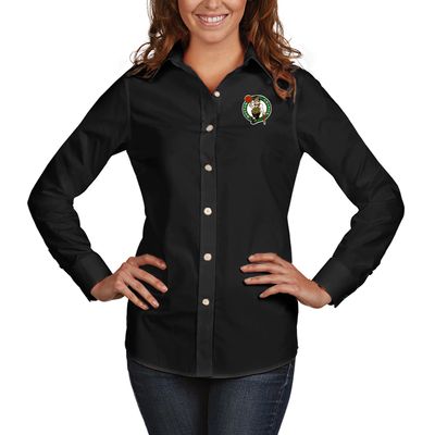 Boston Celtics Antigua Women's Dynasty Woven Button-Up Long Sleeve Shirt
