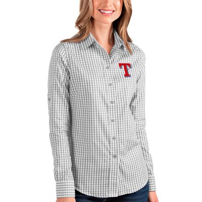 Texas Rangers Antigua Women's Structure Button-Up Long Sleeve Shirt