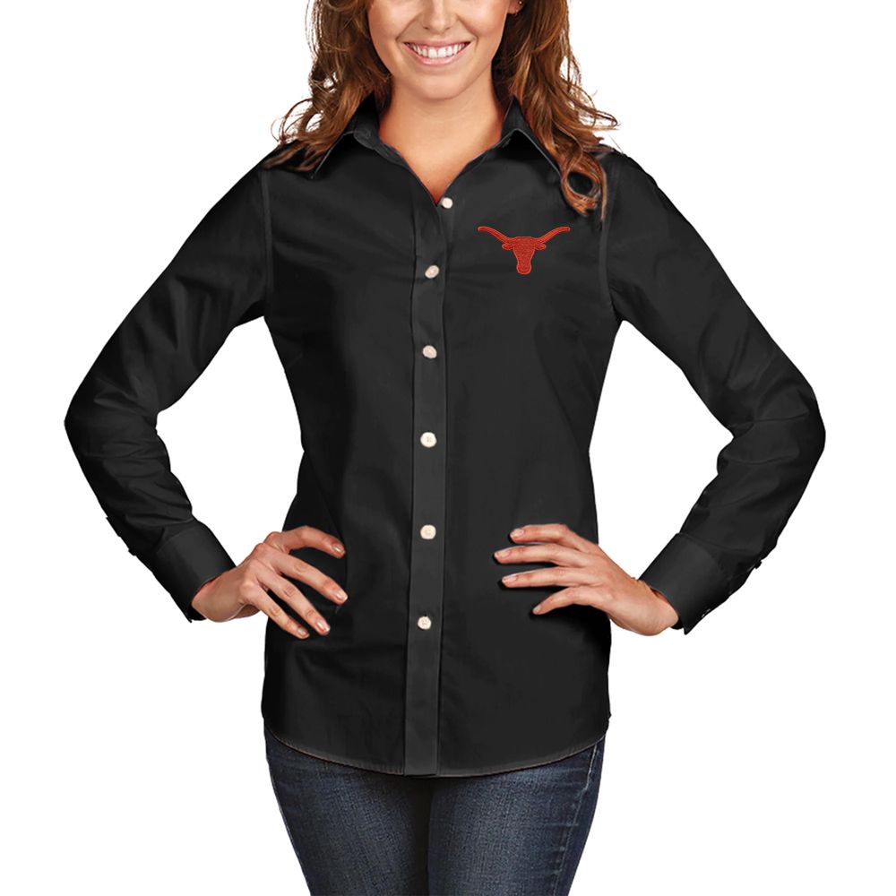 Texas Longhorns Antigua Women's Dynasty Long Sleeve Button-Up Shirt