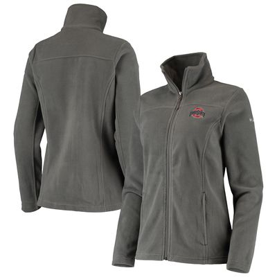 Ohio State Buckeyes Columbia Women's Give & Go II Fleece Full-Zip Jacket – Charcoal