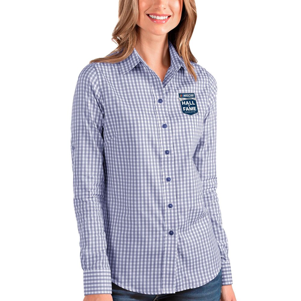 NASCAR Hall of Fame Antigua Women's Structure Button-Up Long Sleeve Shirt