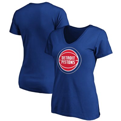 Detroit Pistons Fanatics Branded Women's Plus Primary Logo V-Neck T-Shirt – Red