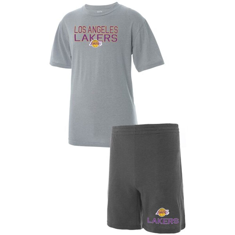 Concepts Sport Men's Concepts Sport Gray/Heathered Charcoal Los Angeles  Lakers T-Shirt and Shorts Sleep Set | Metropolis at Metrotown
