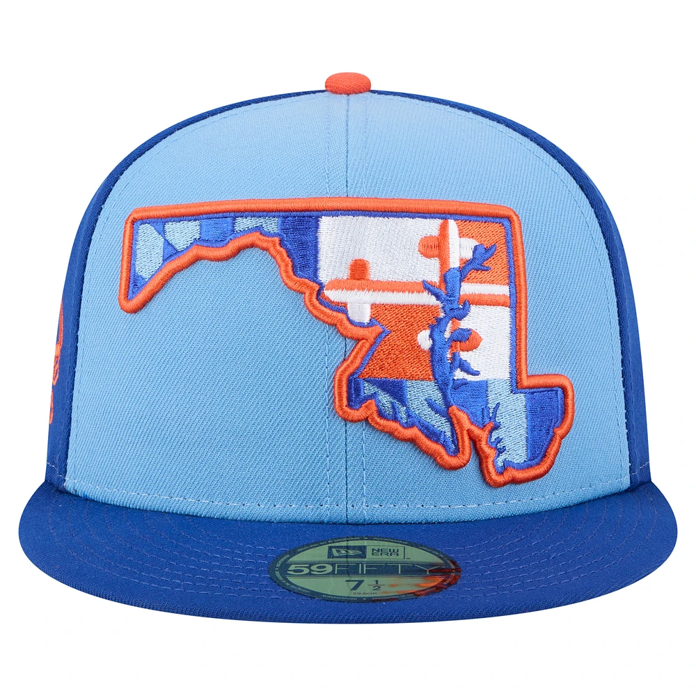 Men's New Era  Blue Aberdeen IronBirds Authentic Collection 59FIFTY Fitted Hat