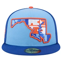 Men's New Era  Blue Aberdeen IronBirds Authentic Collection 59FIFTY Fitted Hat