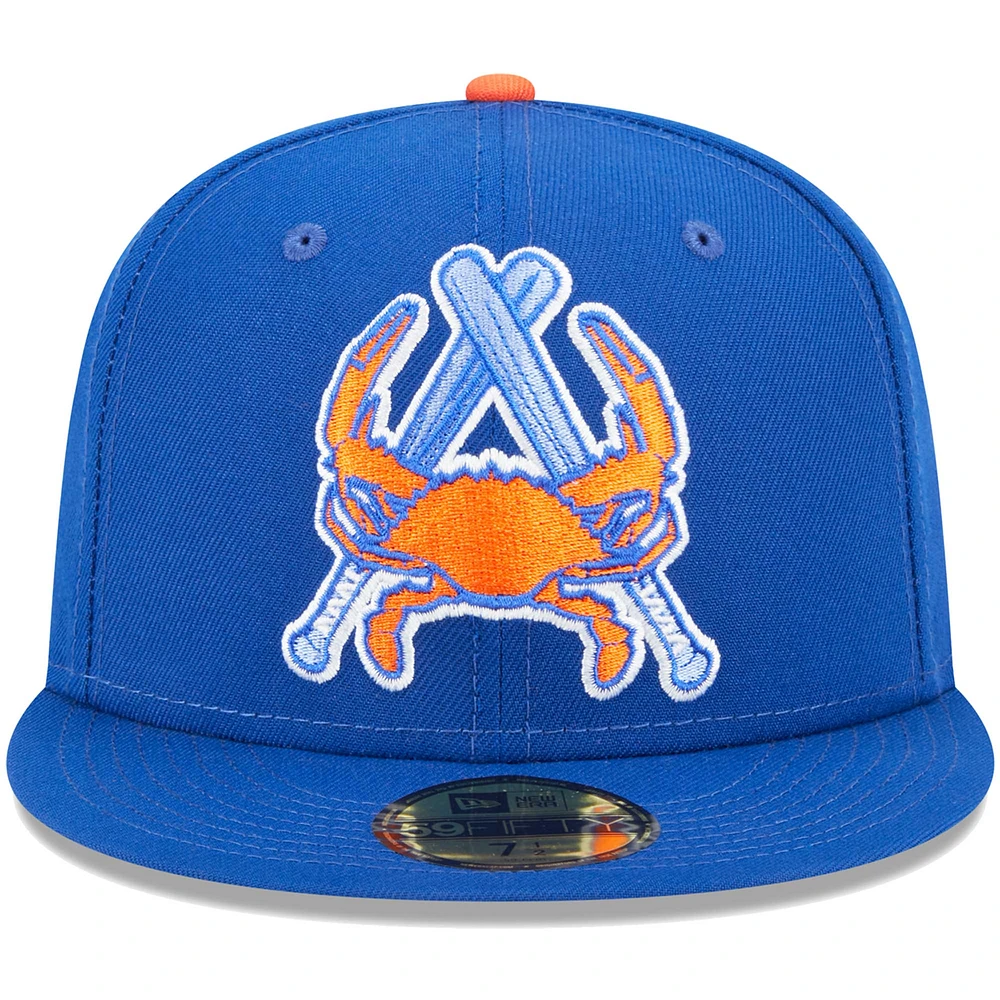 Men's New Era Blue Aberdeen IronBirds Theme Nights Steamed Crabs  59FIFTY Fitted Hat