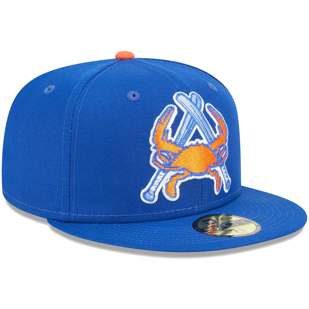 Men's New Era Blue Aberdeen IronBirds Theme Nights Steamed Crabs  59FIFTY Fitted Hat