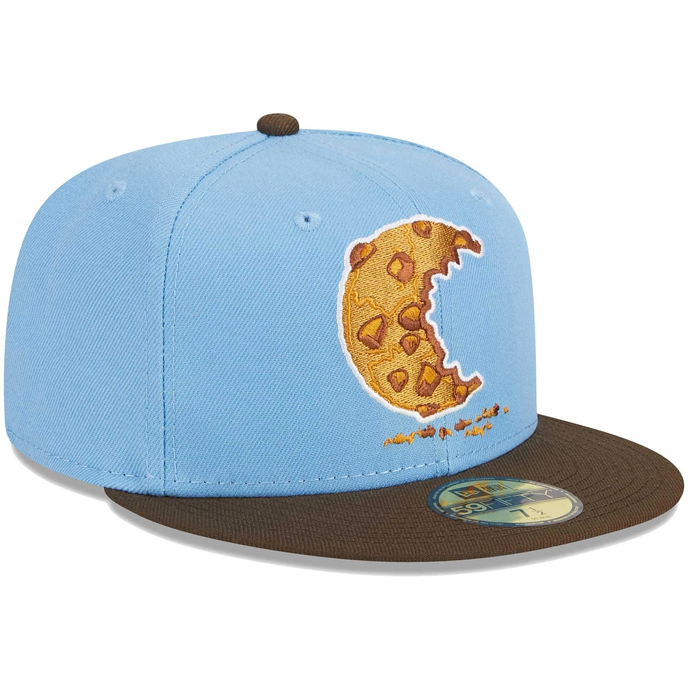 Men's New Era Light Blue Aberdeen IronBirds Theme Nights Harford County Cookies  59FIFTY Fitted Hat